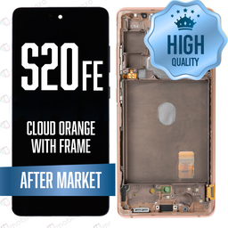 [LCD-S20FE-HQ-OR] OLED Assembly for Samsung Galaxy S20 FE 4G / 5G With Frame - Cloud Orange (High Quality)
