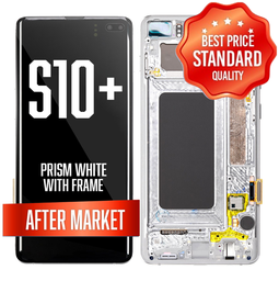[LCD-S10P-HQ-WH] OLED Assembly for Samsung Galaxy S10 Plus With Frame (Without Fingerprint Sensor) -Prism White (High Quality)