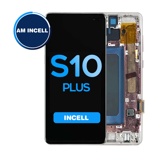 [LCD-S10P-WF-STD-WH] LCD Assembly for Samsung Galaxy S10 Plus (G975) with Frame (Does not support Fingerprint) -Prism White (Aftermarket - Incell)