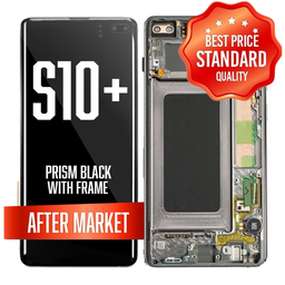 [LCD-S10P-HQ-BK] OLED Assembly for Samsung Galaxy S10 Plus With Frame (Without Fingerprint Sensor) -Prism Black (High Quality)