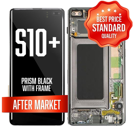 [LCD-S10P-SQ-BK] LCD Assembly for Samsung Galaxy S10 Plus With Frame (Without Fingerprint Sensor) -Prism Black (Standard Quality)