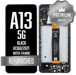 [LCD-A136U-WF-BK] LCD Assembly with frame for Galaxy A13 5G (A136U/2021) - Black (Premium/Refurbished)