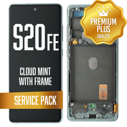 [LCD-S20FE-WF-SP-CMT] OLED Assembly for Samsung Galaxy S20 FE / 5G With Frame - Cloud Mint (Service Pack)