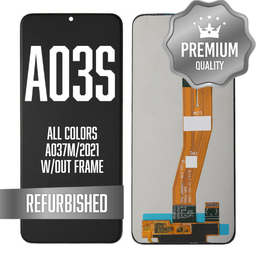[LCD-A037U-BK] LCD w/out frame for Galaxy A03S (A037M/2021) - All Colors (Premium/Refurbished) (Single Sim)(Type C Frame)