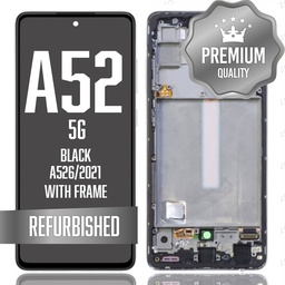 [LCD-A526-WF-PM-BK] LCD with frame for Galaxy A52 5G (A526/2021) With Frame - Black (Premium/ Refurbished)