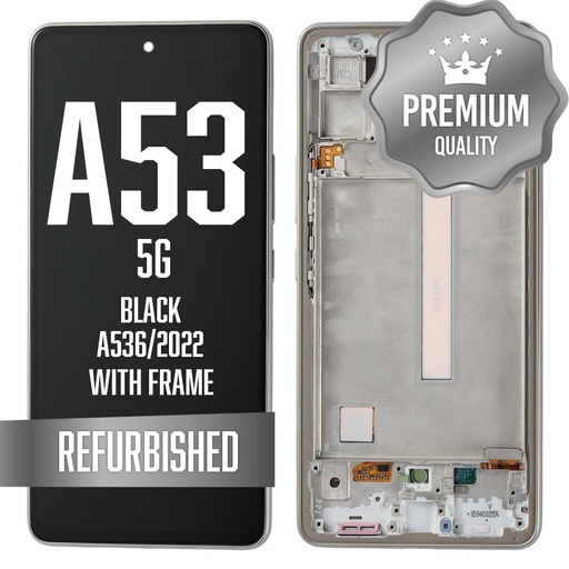 [LCD-A536-WF-BK] OLED Assembly with frame For Samsung Galaxy A53 5G (A536/2022) - Black (Premium/ Premium)