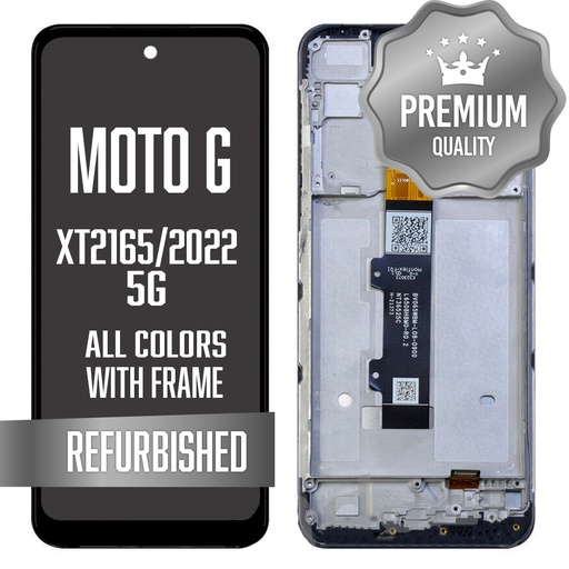 [LCD-XT2165-WF-BK] LCD with frame for Motorola G Power (XT2165/2022) - All Colors (Premium/ Refurbished) 