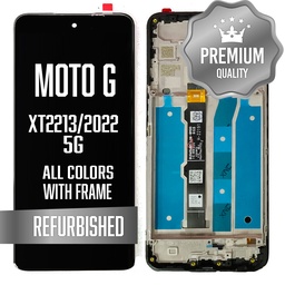 [LCD-XT2213-WF-BK] LCD with frame for Motorola G 5G (XT2213/2022) - All Colors (Premium/ Refurbished) 