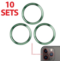[SP-I11P-BCBR-GR] Back Camera Bezel Ring Only Compatible With Iphone 11 Pro / 11 Pro Max (Green) (3 Piece Set) (10 Pack)