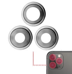 [SP-I11P-BCL-WH] Back Camera Lens With Bracket & Bezel Compatible With Iphone 11 Pro / Pro Max (White) (Real Sapphire / Premium)
