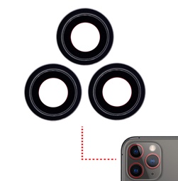 [SP-I12-BCL-GRP] Back Camera Lens With Bracket & Bezel Compatible For iPhone 12 Pro (Graphite) (Real Sapphire / Premium)