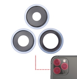[SP-I12-BCL-PBL] Back Camera Lens With Bracket & Bezel Compatible With iPhone 12 Pro (Pacific Blue) (Real Sapphire / Premium)
