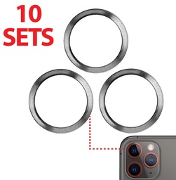 [SP-I12P-BCBR-GRP] Back Camera Bezel Ring Only Compatible With iPhone 12 Pro (Graphite) (3 Piece Set) (10 Pack)