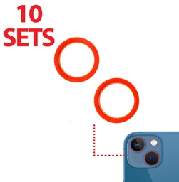 [SP-I13-BCBR-RD] Back Camera Bezel Ring Only Compatible With Iphone 13 / 13 Mini (Red) (2 Piece Set)