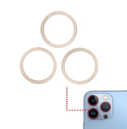 [SP-I13P-BCBR-GO] Back Camera Bezel Ring Only Compatible With Iphone 13 Pro / 13 Pro Max (Gold) (3 Piece Set)