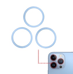 [SP-I13P-BCBR-SBL] Back Camera Bezel Ring Only Compatible With Iphone 13 Pro / 13 Pro Max (Sierra Blue) (3 Piece Set)