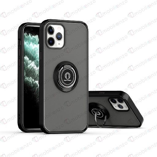[CS-I14-MTR-BK] Matte Ring Case for iPhone 16e / 14 / 13 - Black