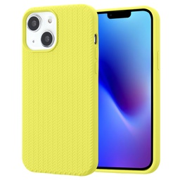 [CS-I14-SFB-YL] Silicone Fiber Case for iPhone 14 / 13 - Yellow