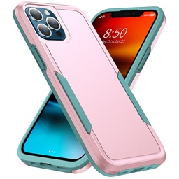 [CS-I14-TLS-PNTE] Thick 2-Layers Shockproof Case for iPhone 14 / 13 - Pnk & Teal 