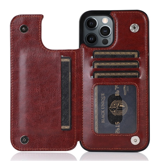 [CS-I14-WTCKW02-BW] WTCKW02 Case for iPhone 16e / 14 / 13 - Brown