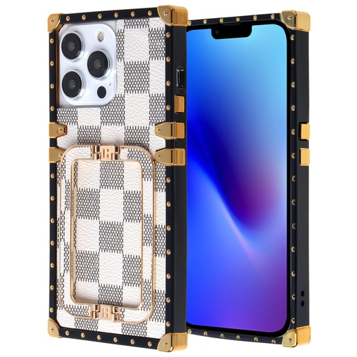 [CS-I14M-LBS-WH] Luxury Back Stand case for iPhone 14 Plus - White