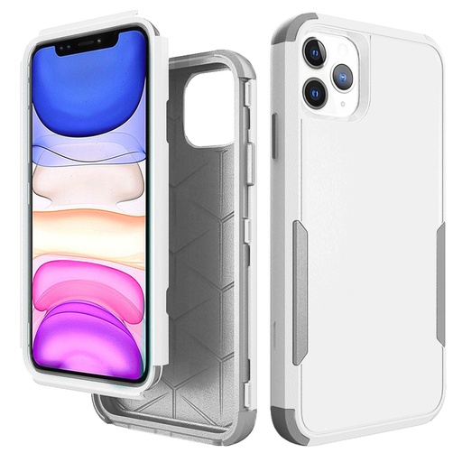 [CS-I14M-SLD-WHGY] Commander Combo Case for IPhone 15 Plus /14 Plus -  White