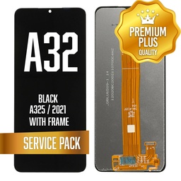 [LCD-A325-WF-SP-BK] LCD Assembly for Samsung Galaxy A32 (A325 / 2021) with Frame - Black (Service Pack)