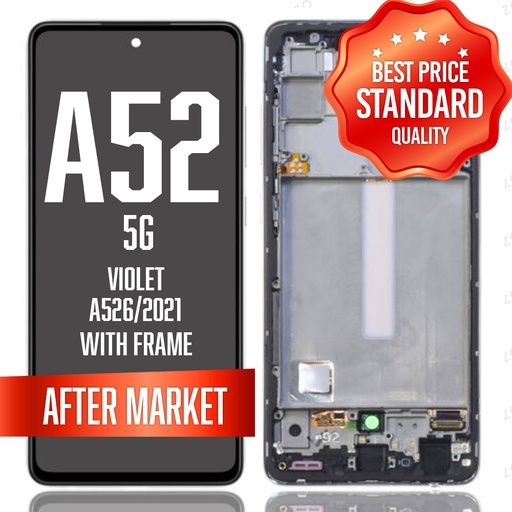 [LCD-A526-WF-STD-VI] LCD Assembly with frame For Samsung Galaxy A52 4G (A525 / 2021) / A52 5G (A526 / 2021) / A52S 5G (A528 /2021) - Violet (Aftermarket - Incell)