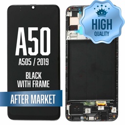 [LCD-A505-WF-HQ] LCD Assembly for Samsung A50 (A505 / 2019) With Frame - Black (High Quality / AM OLED)