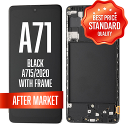 [LCD-A715-WF-STD-BK] LCD with frame for Galaxy A71 (A715/2020) - Black (Standard Quality/INCELL)