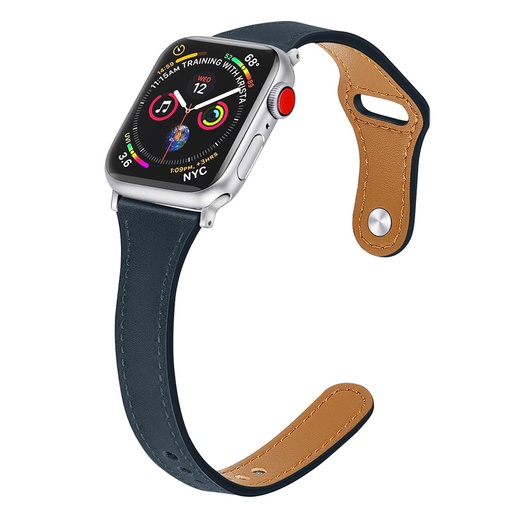 [CS-IW38-FLS-NA] Faux Leather Slim iWatch Band 38/40/41mm - Navy