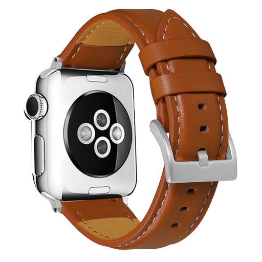 [CS-IW38-GLC-BW] Genuine Leather classic iWatch band 38/40/41mm - Brown
