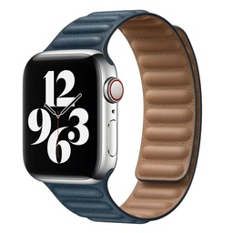 [CS-IW38-LLM-NA] Leather Link Magnet iWatch Band 38/40/41mm - Navy