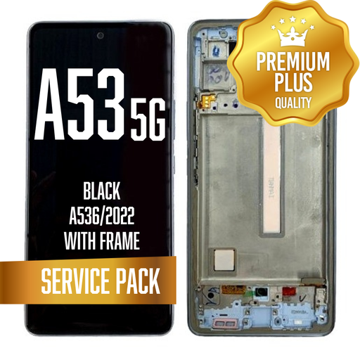 [LCD-A536-WF-SP-BK] OLED Assembly with frame For Samsung Galaxy A53 5G (A536/2022) - Black (Service Pack)