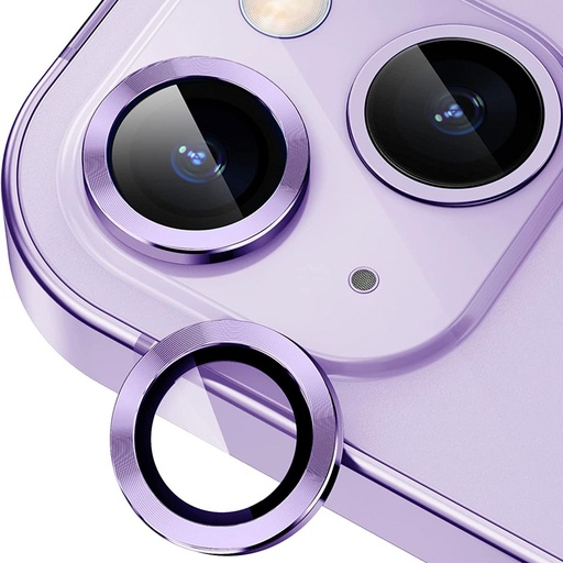 [TG-I14-RCL-PU] Ring Camera Lens w/HD Tempered Glass  for iPhone 14 / 14 Plus (Purple) (1 Pc)