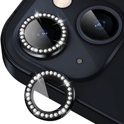 [TG-I13-DCL-MD] Diamond Camera Lens w/HD Tempered Glass  for iPhone 13 / 13 Mini (Midnight)