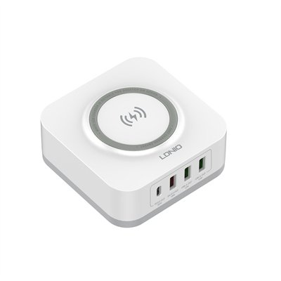 [ACE-LDN-AW004-WH] LDNIO AW004 32W Desktop Wireless QC3.0 / PD 30W Charger (White)