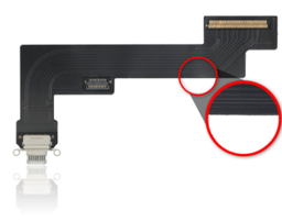 [SP-IPA5-CP-PM-WH-WF] Charging Port Flex Cable Compatible For iPad Air  5 (WiFi Version) (Premium) (White)