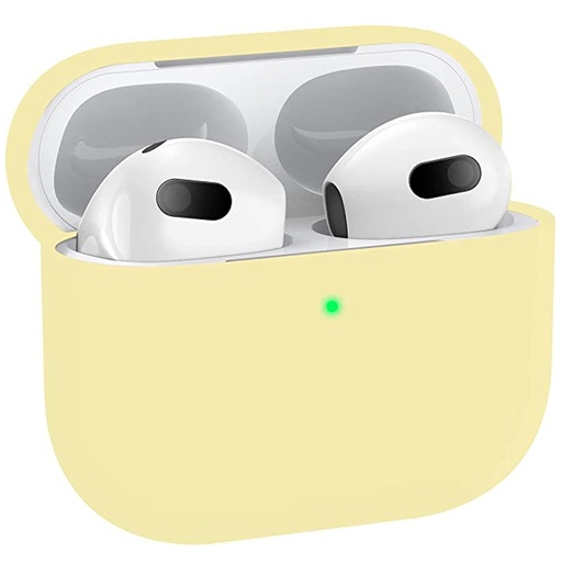 [CS-AP3-PMS-YL] Premium Silicone Case for AirPods (3rd Gen) - Yellow