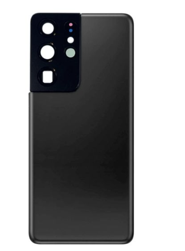[SP-S22U-BCV-BK] Back Cover Glass With Camera Lens For Samsung Galaxy S22 Ultra (No Logo) (Black)