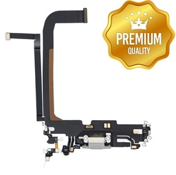 [SP-I14PM-CD-SI] Charging Port Flex Cable Compatible For iPhone 14 Pro Max (Premium) (Silver)