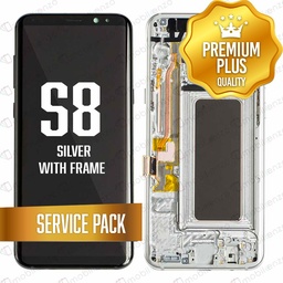 [LCD-S8-WF-SP-SI] OLED Assembly for Samsung Galaxy S8 With Frame - Silver (Service Pack)