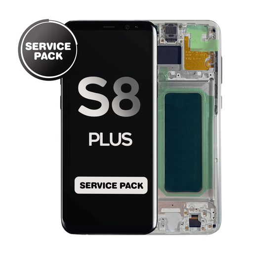 [LCD-S8P-WF-SP-SI] OLED Assembly for Samsung Galaxy S8 Plus (G955) with Frame - Silver (Service Pack)