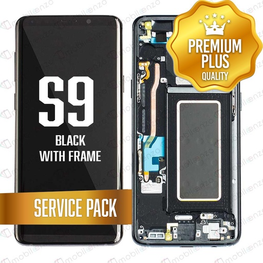 [LCD-S9-WF-SP-BK] OLED Assembly for Samsung Galaxy S9 With Frame - Black (Service Pack)