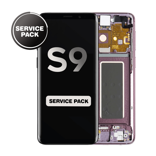[LCD-S9-WF-SP-PU] OLED Assembly for Samsung Galaxy S9 (G960) with Frame - Purple (Service Pack)