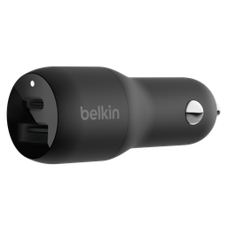 [CCB004BTBK] Belkin - Boost Up Charge Dual Port Usb A Pd Car Charger 37w With Pps - Black