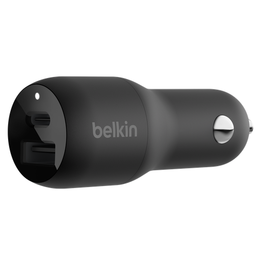 [CCB004BTBK] Belkin - Boost Up Charge Dual Port Usb A Pd Car Charger 37w With Pps - Black