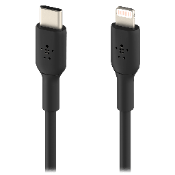 [CAA003BT1MBK] Belkin - Boost Up Charge Usb C To Apple Lightning Cable 3ft - Black