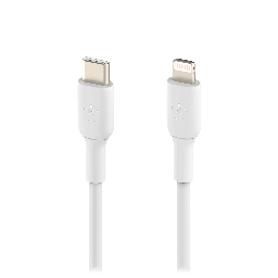 [CAA003BT1MWH] Belkin - Boost Up Charge Usb C To Apple Lightning Cable 3ft - White