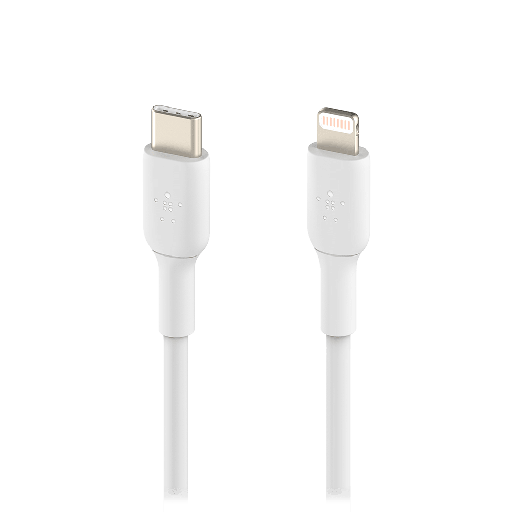 [CAA003BT1MWH] Belkin - Boost Up Charge Usb C To Apple Lightning Cable 3ft - White